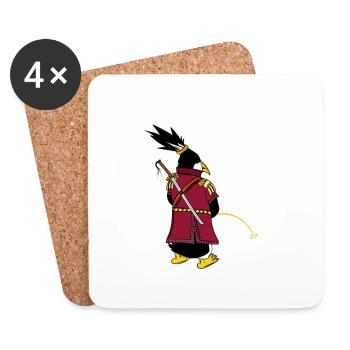 Linux Pinguin I Am Root Geeks Nerd Computer Ninja - Untersetzer (4er-Set) - Weiß - Vorne