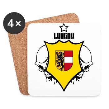 Lungau Salzburg - Untersetzer (4er-Set) - Weiß - Vorne