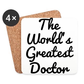 Doctor Arzt Médecin Docteur Medecine Life - Coasters (set of 4) - white - Front
