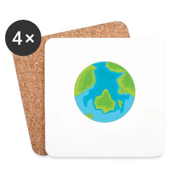 Protection du climat Fridays For Future Demo Climat - Dessous de verre (lot de 4) - blanc - Devant