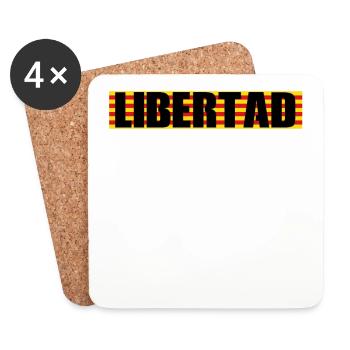 Libertad Catalogne - Dessous de verre (lot de 4) - blanc - Devant