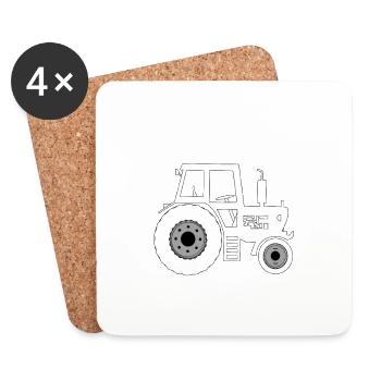 Out of the way I have to drive a tractor - Coasters (set of 4) - white - Front