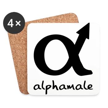 alphamale - Dessous de verre (lot de 4) - blanc - Devant