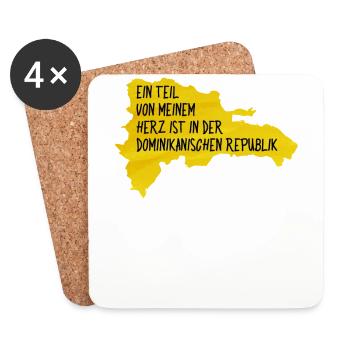 Dominikanische Republik Urlauber Dom Rep Dominikan - Untersetzer (4er-Set) - Weiß - Vorne