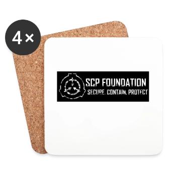 SCP Foundation: Secure. Contain Protect - Coasters (set of 4) - white - Front