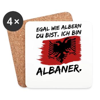 Albanien - Untersetzer (4er-Set) - Weiß - Vorne
