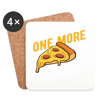 juste une pizza de plus - Dessous de verre (lot de 4) - blanc - Devant