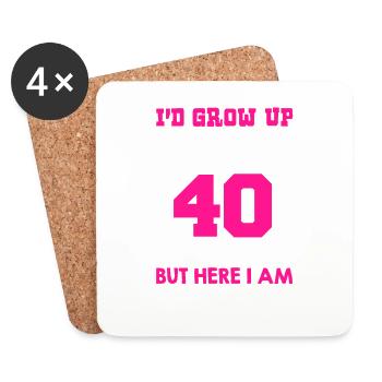 Super Cool 40 Years Old Lady - Coasters (set of 4) - white - Front