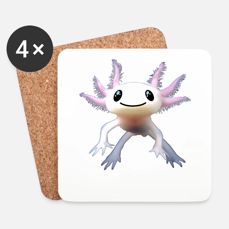 axolotl - Coasters (set of 4) - white