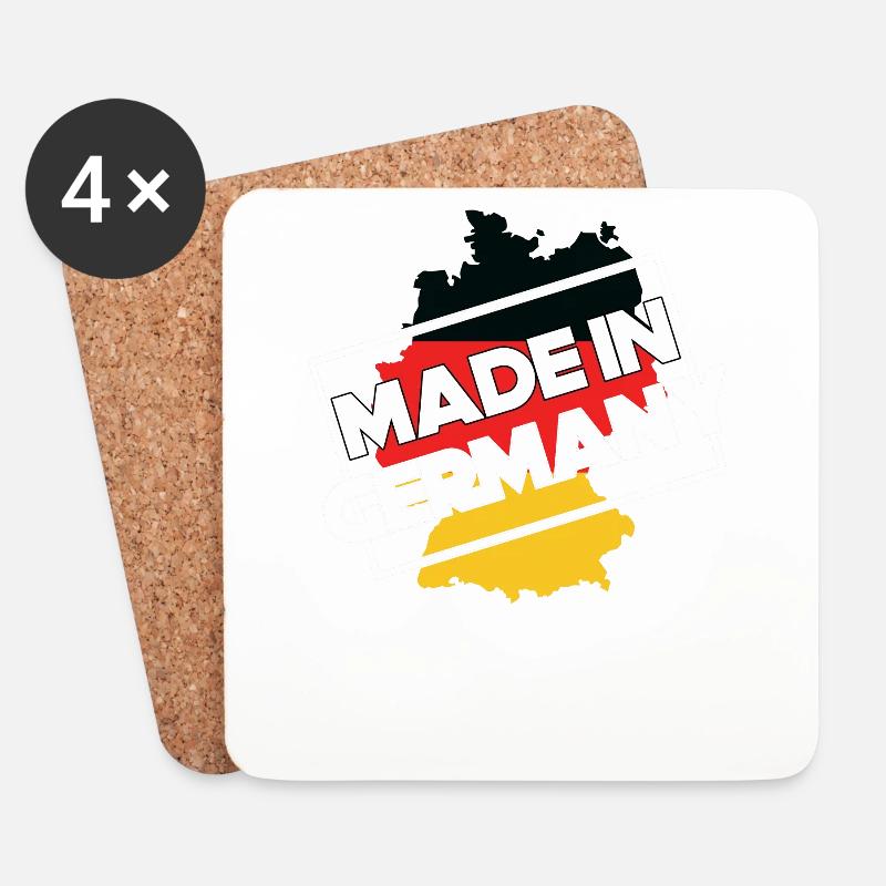 Made in Germany - Untersetzer (4er-Set) - Weiß