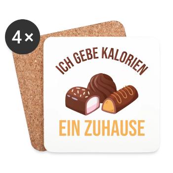 Schokolade - Untersetzer (4er-Set) - Weiß - Vorne