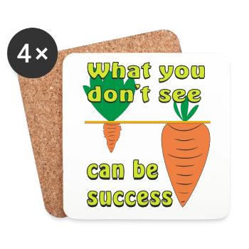 Rueben What you don t see can be success - Untersetzer (4er-Set) - Weiß - Vorne