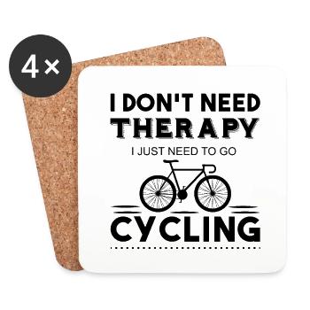 I Don t Need therapy - Dessous de verre (lot de 4) - blanc - Devant