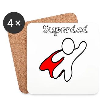 Superdad - Coasters (set of 4) - white - Front
