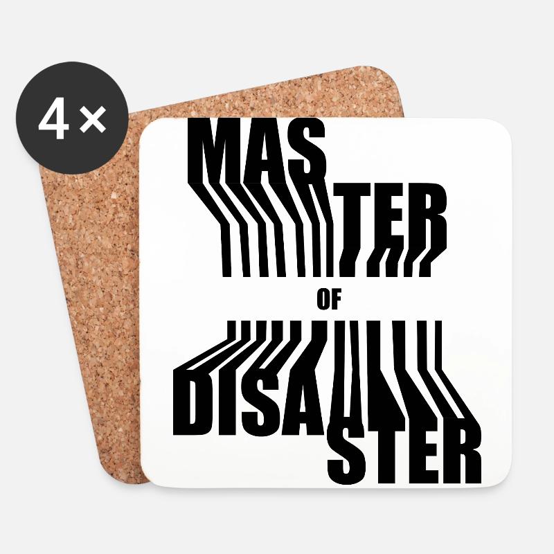 Master of Disaster Schwarz - Untersetzer (4er-Set) - Weiß
