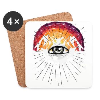 Death Beyond God Jesus Resurrection Funeral - Coasters (set of 4) - white - Front