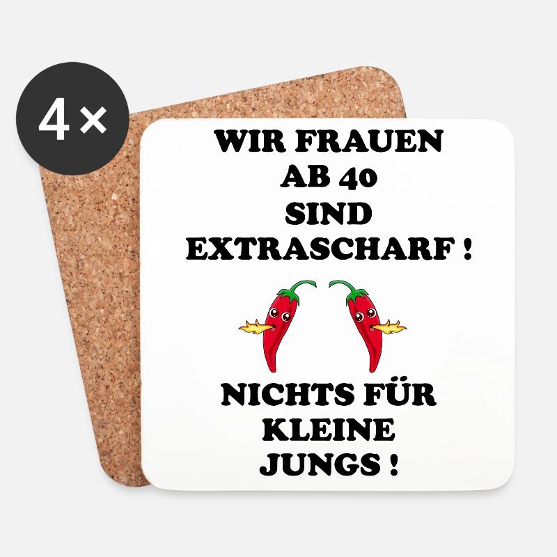 Frauen ab 40 sind - Untersetzer (4er-Set) - Weiß