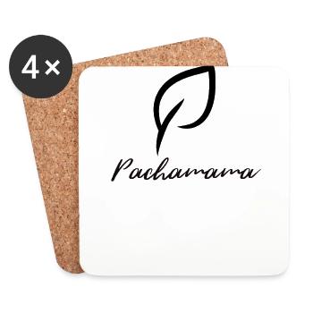 Pachamama goddess of nature - mother of earth - Coasters (set of 4) - white - Front