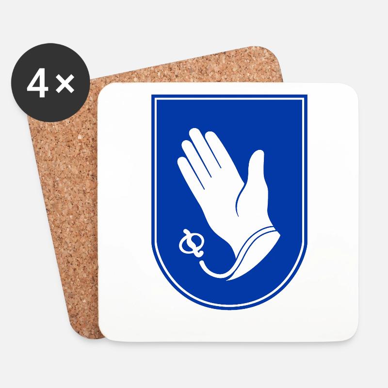 Handschuhsheim Wappen Hendesse - Untersetzer (4er-Set) - Weiß