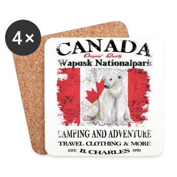 Canada ,Kanada,Camping - Untersetzer (4er-Set) - Weiß - Vorne