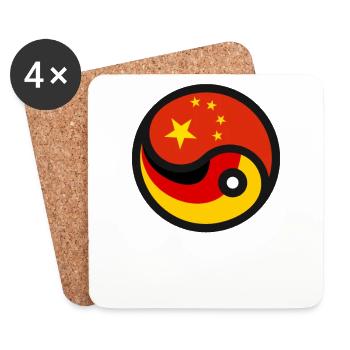 L'amitié germano-chinoise - Dessous de verre (lot de 4) - blanc - Devant