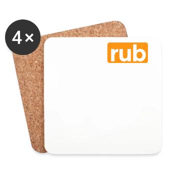Meat Lover Gift - Pork Rub - Untersetzer (4er-Set) - Weiß - Vorne