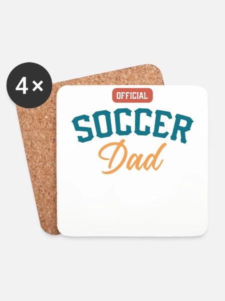 Official Soccer Dad Fußball Spielender Vater Papa - Untersetzer (4er-Set) - Weiß