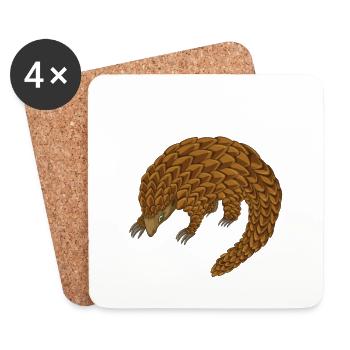 I'm Really A Pangolin In A Human Costume - Coasters (set of 4) - white - Front