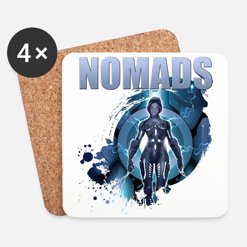 Nomads 00021 - Untersetzer (4er-Set) - Weiß