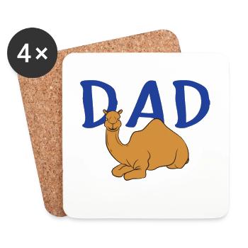 Camel Dad - Camel Lover Gift - Dad Gift - Untersetzer (4er-Set) - Weiß - Vorne