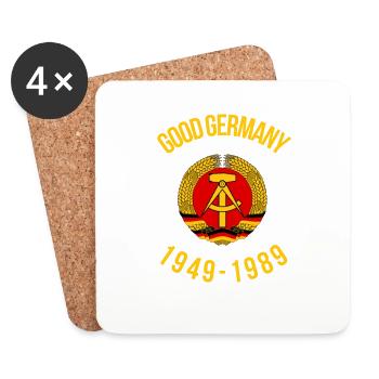 DDR Good Germany - Untersetzer (4er-Set) - Weiß - Vorne