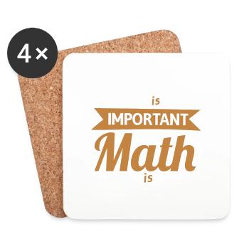 English Is Important But Math Is Importanter - Coasters (set of 4) - white - Front
