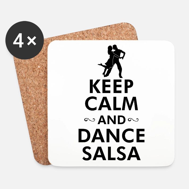 DANCE SALSA - Untersetzer (4er-Set) - Weiß