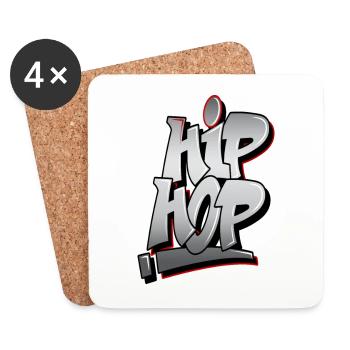 Hip Hop - Dessous de verre (lot de 4) - blanc - Devant