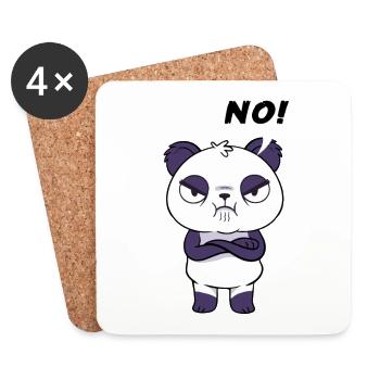 Angry Panda Wütendes Baby Panda - Untersetzer (4er-Set) - Weiß - Vorne