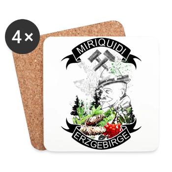 Miriquidi - Exploitation minière et patrie des monts Métallifères - Dessous de verre (lot de 4) - blanc - Devant