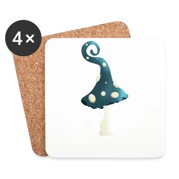 Magical mushroom from a magical forest - Coasters (set of 4) - white - Front