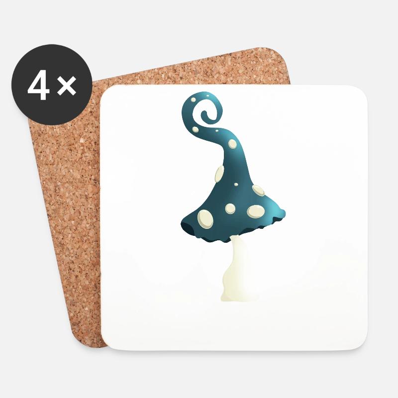 Magical mushroom from a magical forest - Coasters (set of 4) - white