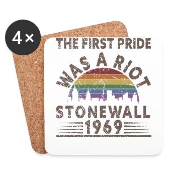 Gay Pride Stonewall Riot 1969 - Untersetzer (4er-Set) - Weiß - Vorne