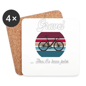 Gravel... N’importe qui peut faire la route - Dessous de verre (lot de 4) - blanc - Devant