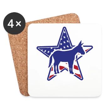 Funny Election Humor Democrat - Coasters (set of 4) - white - Front
