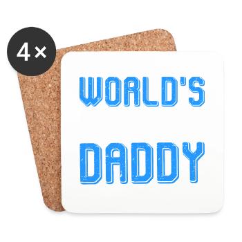 World´s Greatest Daddy - Untersetzer (4er-Set) - Weiß - Vorne