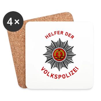 Aides de la police populaire - Dessous de verre (lot de 4) - blanc - Devant