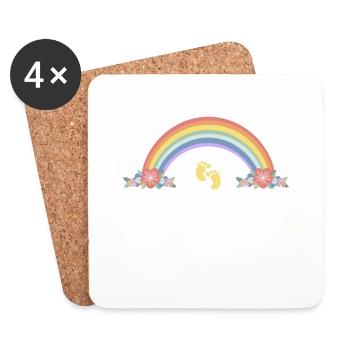 Rainbow Baby Mama - Coasters (set of 4) - white - Front