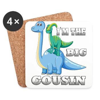I'm the big cousin gift - Dessous de verre (lot de 4) - blanc - Devant