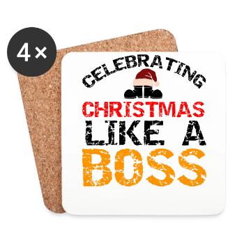 Christmas Christmas Christmas Christmas Christmas - Coasters (set of 4) - white - Front