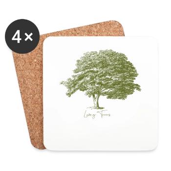 Loving Trees - Dessous de verre (lot de 4) - blanc - Devant