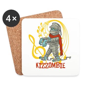 Kizomba Kizzombie dance fun motif - Coasters (set of 4) - white - Front