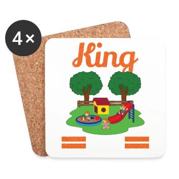 Cool King Of The Playground - Coasters (set of 4) - white - Front