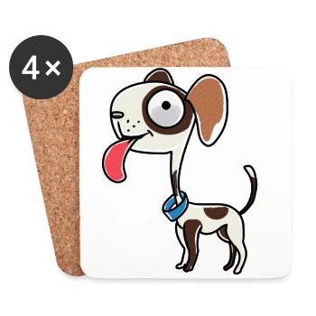 Hunde Hund Haustiere Weihnachtsgeschenk - Untersetzer (4er-Set) - Weiß - Vorne